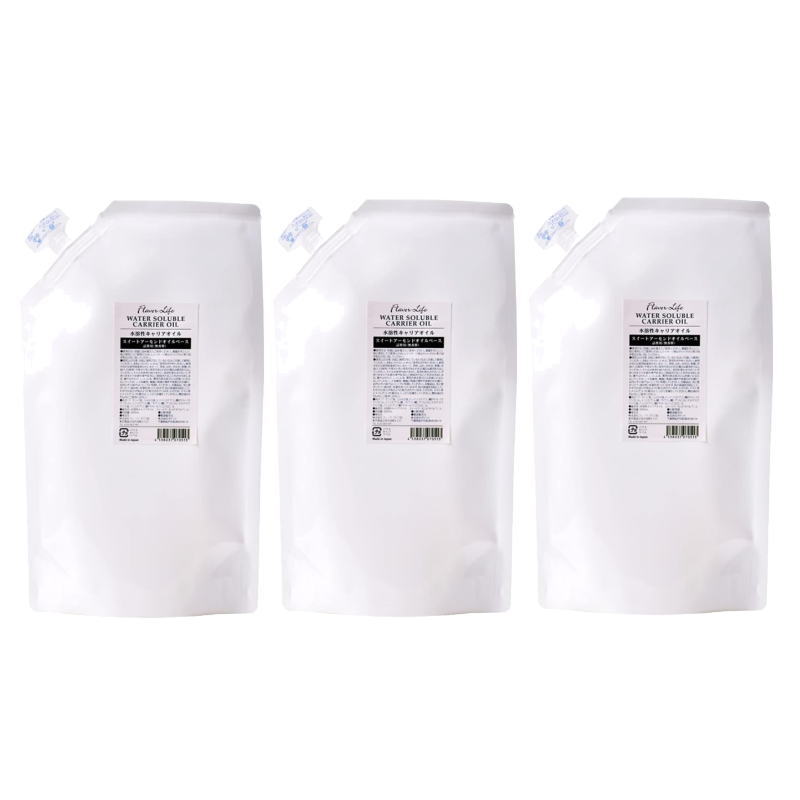 フレーバーライフ キャリアオイル 水溶性キャリアオイル スイートアーモンドオイルベース 1000ml 詰替用（3点セット）