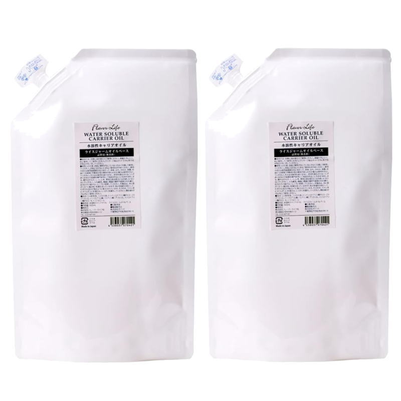 フレーバーライフ キャリアオイル 水溶性キャリアオイル ライスジャームオイルベース 1000ml 詰替用（2点セット）