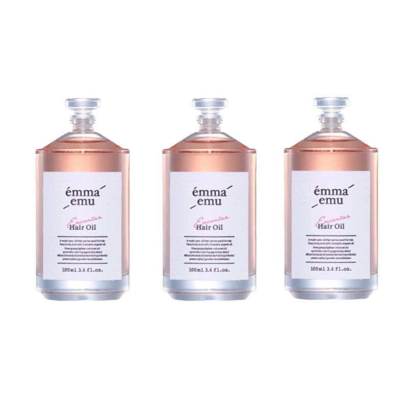 emma emu エマエミュー エンカンタールヘアオイル 100mL ピオニー&ムスク (3点セット)