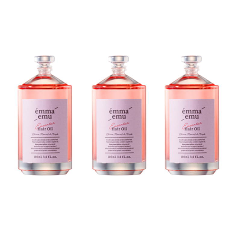 emma emu エマエミュー エンカンタールヘアオイル 100mL シャインフローラル&ムスク (3点セット)