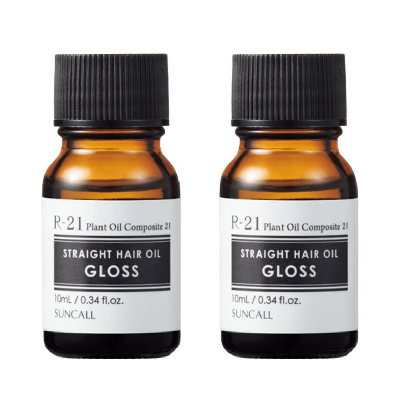 サンコール R-21 ストレート ヘアオイル グロス 10ml (2点セット)