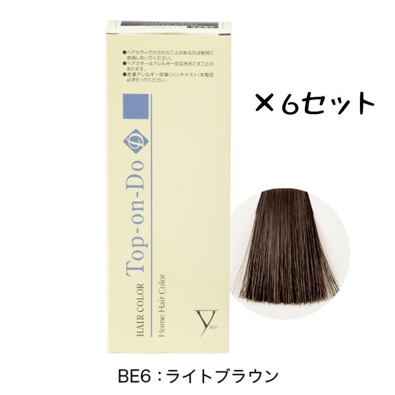 ※廃盤商品です。売り切れの際はご容赦下さい。ファイテン ヘアカラー Top-on-Do D BE6:ライトブラウン 【1剤(80g)2剤(80ml) 手袋・ハケ付】 【×6点セット】