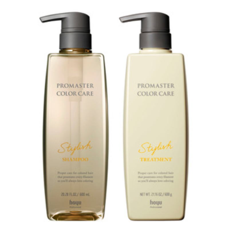 樂天商城 - hoyu　ホーユープロフェッショナル　プロマスター カラーケア　スタイリッシュ シャンプー　600ml ヘアトリートメント 600gセット