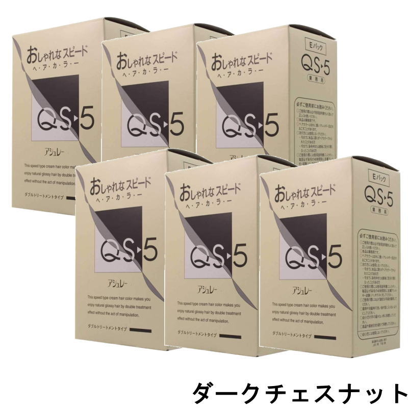 hoyu　ホーユープロフェッショナル　アシュレー QS-5　CQ-3ダークチェスナット　業務用　(1剤/50g×3、2剤/50g×3)×6点セット