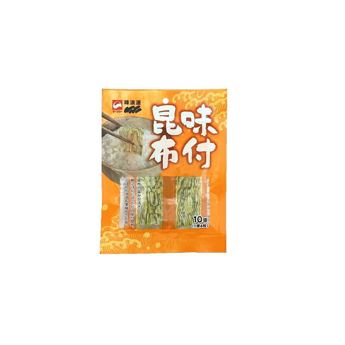 朝ごはんにぴったりの味付昆布。ごはんがすすむ美味しさです。味付昆布は、独自の特殊製法によりオリジナルシートに仕上げています。昆布の風味と栄養を生かしながら、あっさりとした味付をしています。内容量10束×80袋サイズ個装サイズ：21×32×40cm重量個装重量：1920g仕様賞味期間：製造日より240日生産国日本原材料名称：昆布加工品昆布(北海道道南産)、醸造酢、鰹節エキス、砂糖、醤油(大豆・小麦を含む)、たん白加水分解物、味醂、食塩、ゼラチン/調味料(アミノ酸等)、香辛料抽出物、甘味料(アセスルファムK)アレルギー表示小麦、大豆（原材料の一部に含んでいます）保存方法直射日光のあたる所、および高温多湿の所はさけて常温で保存してください。製造（販売）者情報製造者:ヤマトタカハシ株式会社郵便番号914-0038福井県敦賀市坂下17号3番地の1fk094igrjs
