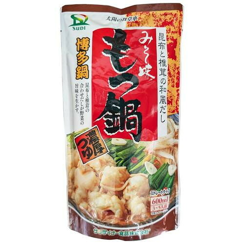 サンダイナー食品 鍋つゆ もつ鍋(味噌) 600ml 20枚 322　（北海道・沖縄は送料+660円頂戴します。）