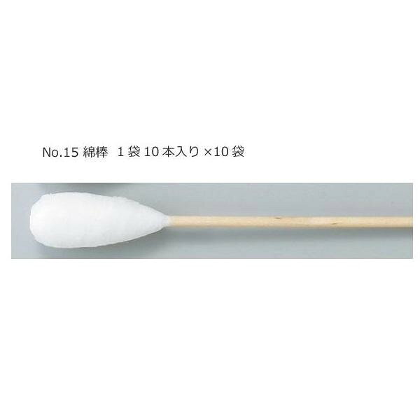 木軸式の片綿付タイプの綿棒です。※注文後の変更・キャンセルはお受けできませんので、ご了承くださいませ。サイズ個装サイズ：20×30×10cm重量個装重量：445g素材・材質綿部/綿軸部/木仕様処置用片綿付木軸長さ27cm1袋10本入り×10袋生産国日本fk094igrjs