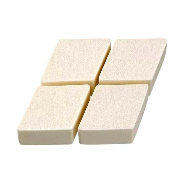 天然ラテックス(天然ゴム)で、きめの細かな発砲体ですので、お肌にはソフトな感覚でお化粧ができます。※ファンデーションーションスポンジは使い捨てではありません。汚れたら定期的にクレンジングや中性洗剤で洗ってください。※油成分の強いリキッドに使用した場合、ボロボロと崩れる事があります。その場合は使用をおやめください。(側面にファンデーションーションはつきませんのでご注意ください。)サイズ4×4cm、厚み2.5cm個装サイズ：8×12×3cm重量23g個装重量：23g素材・材質ラテックス(天然ゴム)セット内容4個入生産国日本fk094igrjs