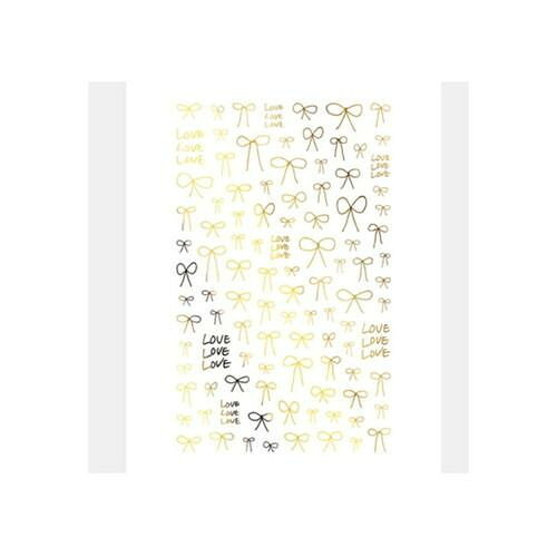 TSUMEKIRA(ツメキラ) ネイルシール es 手書きリボン ゴールド (ジェル専用) ES-RBN-003　（メール便でお届けします。(代引き不可)）