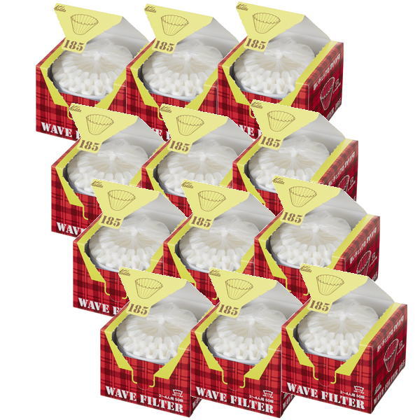 Kalita(カリタ) 　ウェーブ型ドリッパー185専用フィルター KWF-185(50枚)×12個セット (222110)