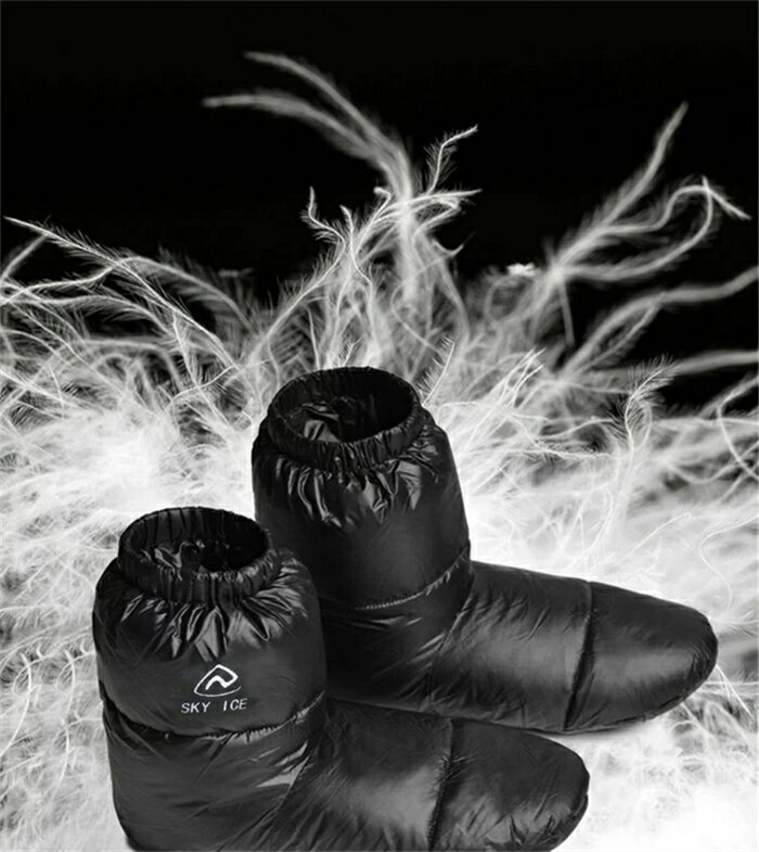 ソールカバー アウトドア ダウンルームシューズ 部屋履き ルームシューズ ショート シューズカバー 羽毛ソックス 足のお布団 秋冬 防風 保温 サイクルシューズ...