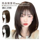 人毛100% 自然 フルウィッグ 自然黒 ミセス フルウィッグ 人毛100% ミディアム ブラック 総手植え ロング かつら セミロング 全頭かつら ブラック ...