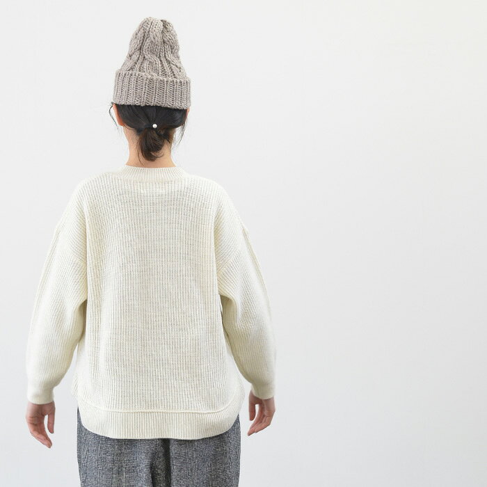 【SALE！40%OFF】sabbatum サバタム メリネスラム/畦編みヘムラウンドプルオーバー(全4色) SA-36222 送料無料 pedal-10013330 PEDAL サンプル画像3