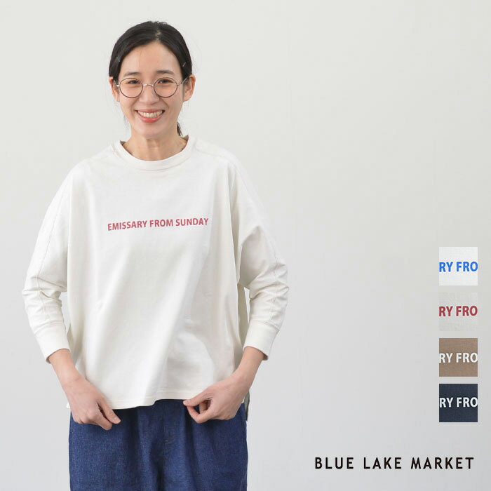 Rakuten - 【マラソン連動♪ポイント10倍！】BLUE LAKE MARKET ブルーレイクマーケット 17/BD天竺 ドルマンスリーブプリントプルオーバー