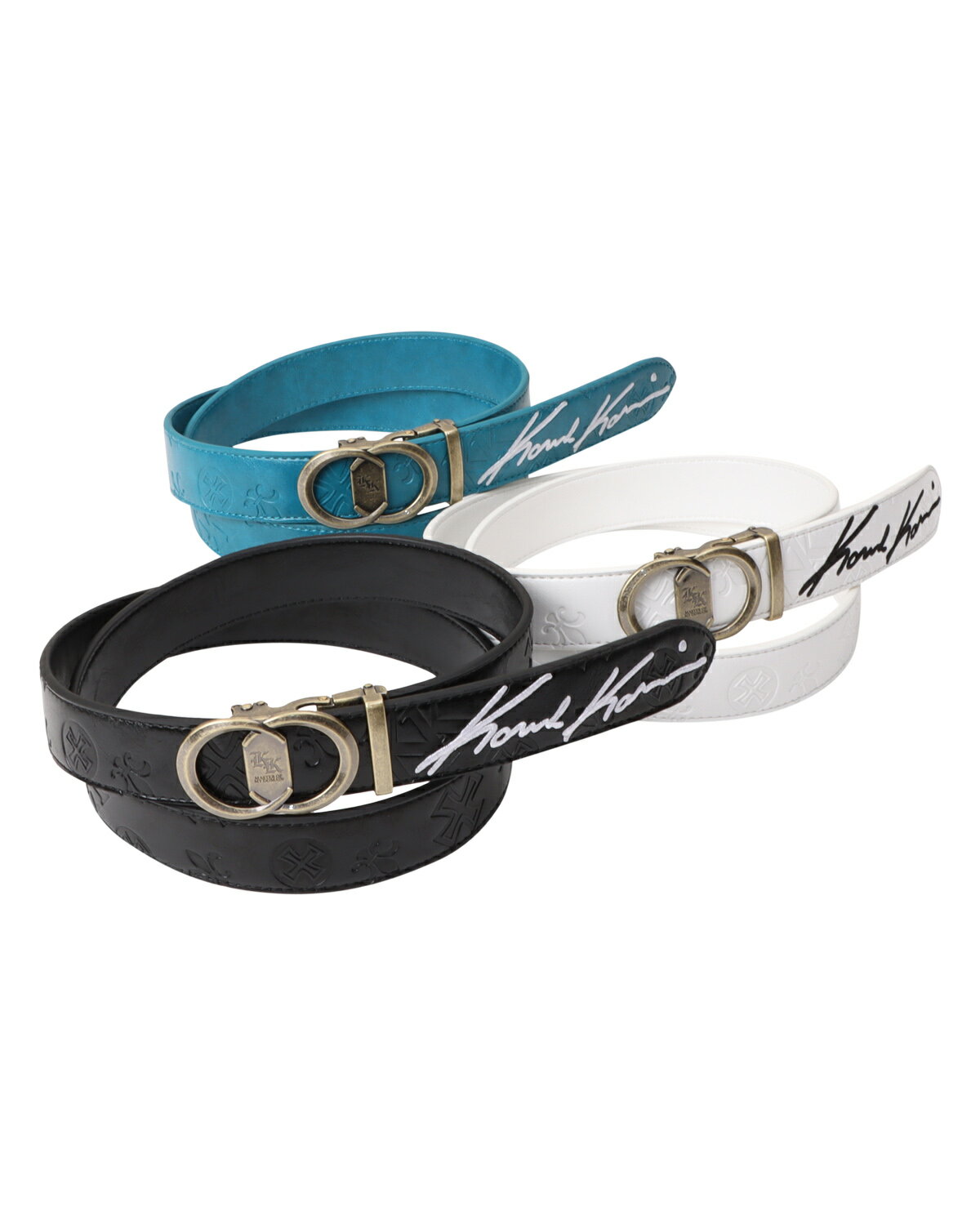 Karl Kani GOLF (カールカナイゴルフ) PU エンボス モノグラム ホールレス Belt ベルト