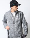 GOTCHA GOLF (ガッチャゴルフ) ポリ杢 ブルゾン メンズ レディース ゴルフウェア 大きいサイズ 長袖 ジャケット ライトアウター セットアップ