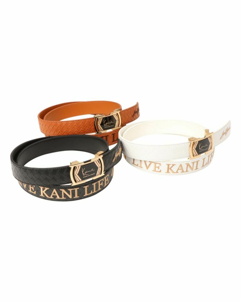 Karl Kani GOLF (カールカナイゴルフ) 編込み エンボス ホールレス ベルト