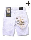 Karl Kani GOLF (カールカナイゴルフ) ストレッチ プレミアム シャイニング ゴールド MAX ショーツ メンズ ショートパンツ 大きいサイズ ストリート ゴルフウェア