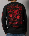 【秋物新作】Norton (ノートン) レッド メタル イーグル ヘビーウェイト ロンT メンズ レディース 大きいサイズ 長袖
