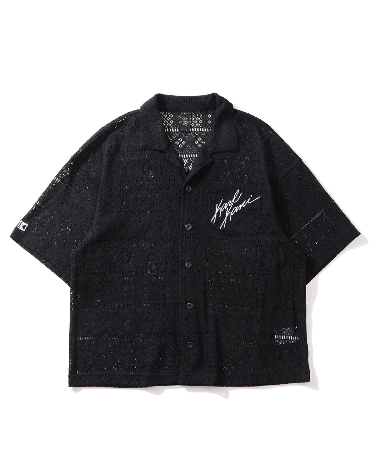 Rakuten - Karl Kani ドロップショルダー 半袖 ニット シャツ