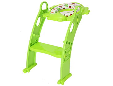 カリブ 補助便座 トイレトレーナー クッション付き 赤ちゃん 練習 PM2697 Karibu Frog Shape Cushion Potty Seat with Ladder [4999円以上送料無料]