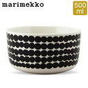 マリメッコ Marimekko ボウル 500mL シイルトラプータルハ Oiva Siirtolapuutarha ホワイト / ブラック 063300-190 ボール オイヴァ 北欧