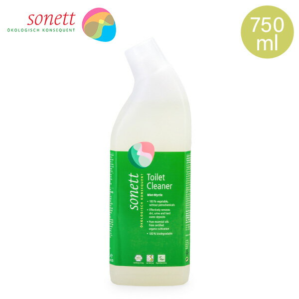 関連商品ソネット Sonett ナチュラルトイレットクリーナー シダ—＆シトロ...ソネット Sonett ナチュラルクリーナー 500mL 多目的洗剤 ...1,349円1,439円ソネット Sonett ナチュラルブリーチ 450g 洗濯 ・ 台所用...ソネット Sonett ナチュラルウォッシュアップリキッド 1L 食器...1,379円1,599円ソネット Sonett ナチュラルウォッシュリキッド センシティブ 2...ソネット Sonett ナチュラルウォッシュアップリキッド 5L 食器...3,099円4,299円ソネット Sonett ナチュラルウォッシュリキッド 5L 洗濯用液体...ソネット Sonett ナチュラルウォッシュリキッド 10L 洗濯用液...5,999円9,199円ソネット Sonett 洗濯用洗剤 20L 詰替用 ナチュラルウォッシ...ソネット Sonett ナチュラルウォッシュアップリキッド 300mL...16,799円1,099円商品名ソネット【Sonett】ナチュラルトイレットクリーナー ミント&マートル 750mL 香りミント&マートル サイズ750mL 成分界面活性剤、香料（ミント、ギンバイガ） 商品について【ナチュラルトイレットクリーナー】粘性のある液体が便器にこびりついた汚れをきれいに落としてくれるトイレ用洗剤です。ミントとマートルのフレッシュな香りが広がり、トイレをのいやな匂いを抑えてくれます。穏やかな酸性ですのでタンクにダメージを与えません。しぶとい汚れは洗剤をかけて一晩置いてから洗い流してください。＜配送先が沖縄のお客様へ＞本製品は航空便での配送ができず、沖縄への配送は船便となるため、お届けまでに1週間程お時間を頂きます。あらかじめご承知くださいませ。 ブランド 【Sonett（ソネット）】「Sonett（ソネット）」は1977年にドイツにて設立された、オーガニック洗剤ブランドです。1960年代に起きた石油系合成洗剤による水質汚染問題をきっかけに、ソネットは人と環境に優しい洗剤作りを目指し、材料は分解されて自然に戻るもののみを使用するなどの取り組みを続けています。オーガニックにも関わらず、確かな洗浄力や仕上がりを実現し、現在は世界42もの国で愛用されています。※海外正規品を直輸入している並行輸入品です。【あす楽年中無休関東】【あす楽年中無休東北】【あす楽年中無休甲信越】【あす楽年中無休北陸】【あす楽年中無休東海】【あす楽年中無休近畿】【あす楽年中無休中国】【あす楽年中無休四国】【あす楽年中無休】【あす楽土曜営業】【あす楽_日曜営業】※ご購入に関するご案内