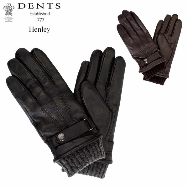 デンツ Dents 手袋 メンズ Henley レザーグローブ シープスキン スマホ対応 上質 革  ...