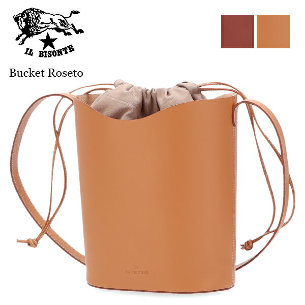 ショルダーバッグ イルビゾンテ Il Bisonte ショルダーバッグ バケットバッグ ドローストリング メンズ レディース バッグ 本革 Bucket Roseto BBU025PV0041