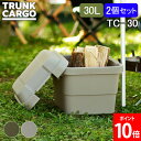 トランクカーゴ RISU 収納ボックス 2個セット 収納ケース アウトドア 30L TC-30 コンテナボックス フタ付き キャンプ スタンダード コンテナ リス