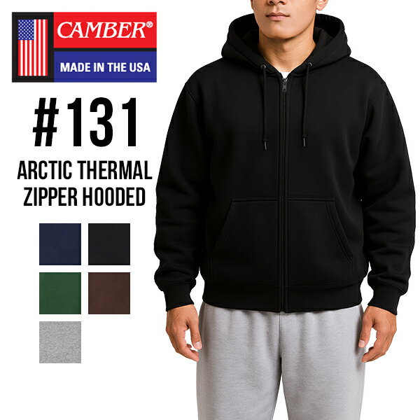 キャンバー Camber アークティックサーマル ARCTIC THERMAL Zipper Hooded ジップアップパーカー パーカー フード 12オンス ...