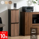 分別ダストボックス NotT ノット ごみ箱 3分別 (20L×2 30L×1) ゴミ箱 ダストボックス 縦型 スリム キャスター付 扉付き おしゃれ 省スペース 木目調 塵箱 引き出し DB-300 宮武製作所