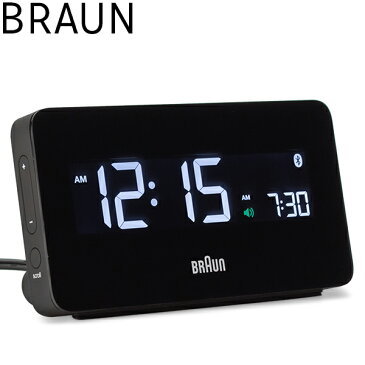 最大1000円OFFクーポン ブラウン BRAUN 時計 置き時計 デジタル アラーム クロック BNC020BK ブラック Digital Bluetooth Connected Clock 目覚まし時計 置時計 あす楽