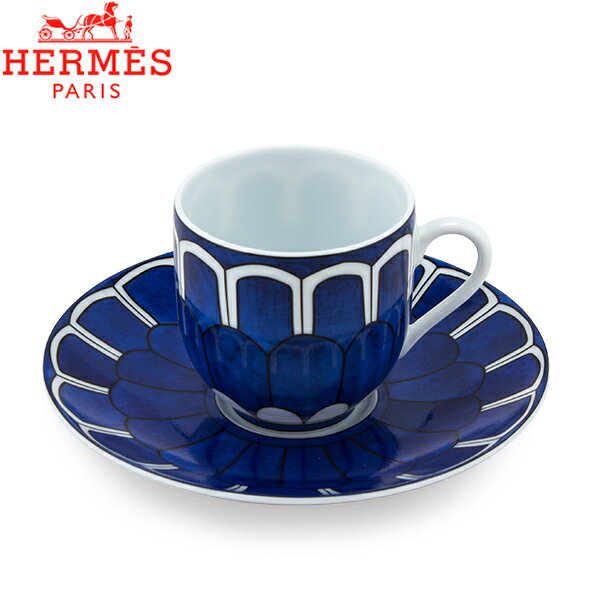 エルメス HERMES ブルーダイユール コーヒー カップ＆ソーサー 030017P ホワイト／ブルー Bleu dAilleurs Espresso cup & saucer