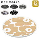 マリメッコ Marimekko プレート 20cm 皿 ウニッコ シイルトラプータルハ ヴェルイェクセトゥUnikko Siirtolapuutarha VEL...