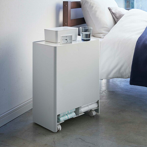 シニア&ベビーオムツストッカー tower タワー 山崎実業 おむつ入れ オムツ替え ストッカー キャスター付き 収納 シニア ベビー シンプル