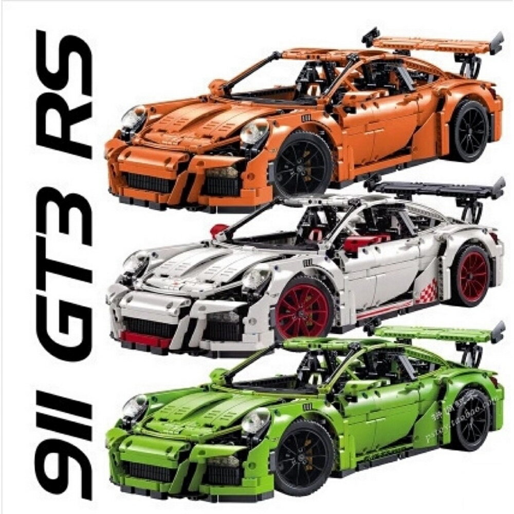 レゴ 互換 ブロック テクニック レゴ互換品 ポルシェ 911 GT3 RS lego レゴ互換 レゴブロック 車 ホワイト 白 レーシングカー プレゼント 大人 lionking社製 国内在庫 外箱あり 42056