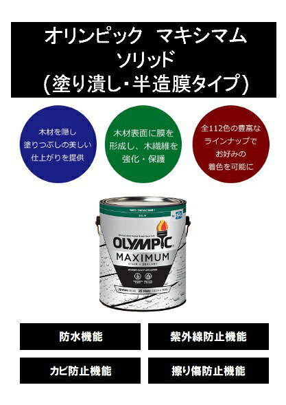 オリンピックマキシマム　ソリッド　3.78L（塗り潰し・半造膜タイプ）No.110 リク...