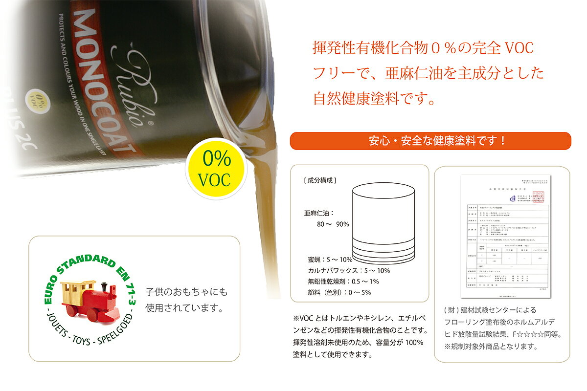 内装用 ルビオモノコートオイルプラス2CA＋B #113スレートグレー　1.3L【ニッシン...
