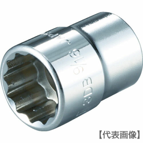 TONE　ソケット（インチ）　（12角）　吋目　1／2inch　全長27mm（3DB-16）369-4879【TONE（株）】