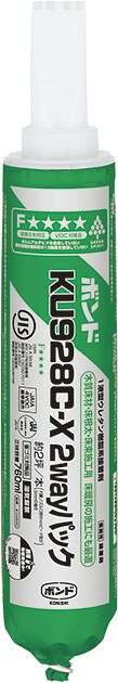 製品仕様 商品名 ボンド KU928C-X 2wayパック(クシ目ノズル付)760ml　1箱 （12本）#04830【コニシ】※在庫あり時納期10日~2週間ほど 内容量1個 /760ml 成分ウレタン樹脂系 ご注意事項モニターの発色の具合によって実際のものと色が異なる場合がございます。ご了承ください。 その他商品説明＜b＞用途＜／b＞・木質系フローリング仕上げと木質下地材の装着・床根太の装着・床暖房用気質床材の装着・銅製束・プラスチック束の装着＜b＞特徴＜／b＞・健康住宅対応・VOC対策品・省ゴミ対策品・耐熱性・耐水性・床鳴防止・湿気硬化型・手絞り・ガン打ち・2通りの使用方法可 当店では2014年3月31日23時59分までは、販売価格を旧税率で表示しています。 出荷や発送が4月1日以降になる場合は別途増税分をご請求させていただく場合がございます。 関連商品商品詳細