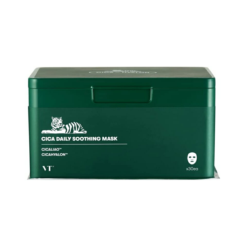 【24H限定10%OFFクーポン！3500円以上】【在庫一掃セール】VT CICA デイリー スージング マスク 30枚入り シートマスク パック シカ 潤い 肌荒れ 敏感肌 乾燥肌 保湿 スキンケア ウォーターエッセンス 韓国コスメ 大容量のサムネイル
