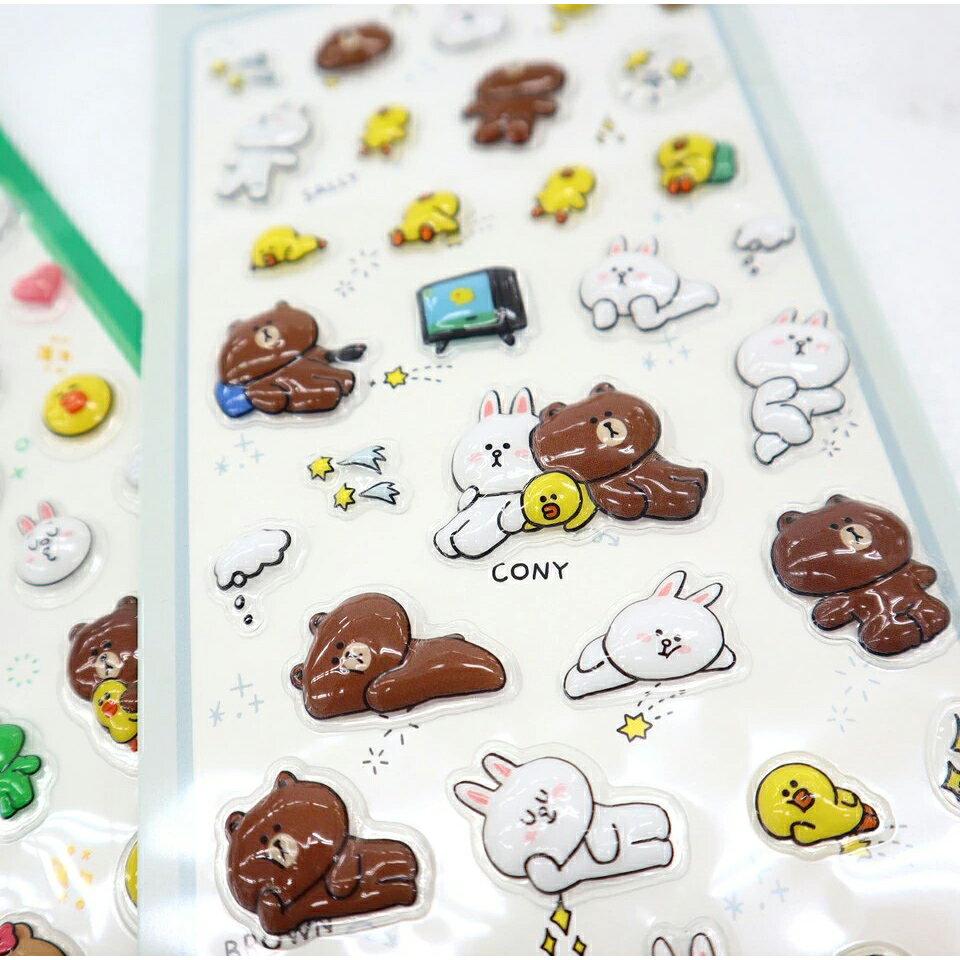 【特別価格】選べる ラインフレンズ 2枚セット ぷくぷくシール シール 立体シール JJJJJJ 3dシール ぷっくりシール ぷにぷに シール交換 シール集め キャラクター ぷっくり 送料無料 peiv-10003038 Peiv サンプル画像3