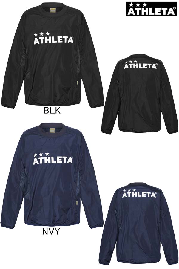 ブランド：ATHLETA【アスレタ】 品番：02404J 品名：JRピステスーツ 素材：ナイロン/ポリエステル/ポリウレタン サイズ：140/150/160 カラー：BLK/NVY