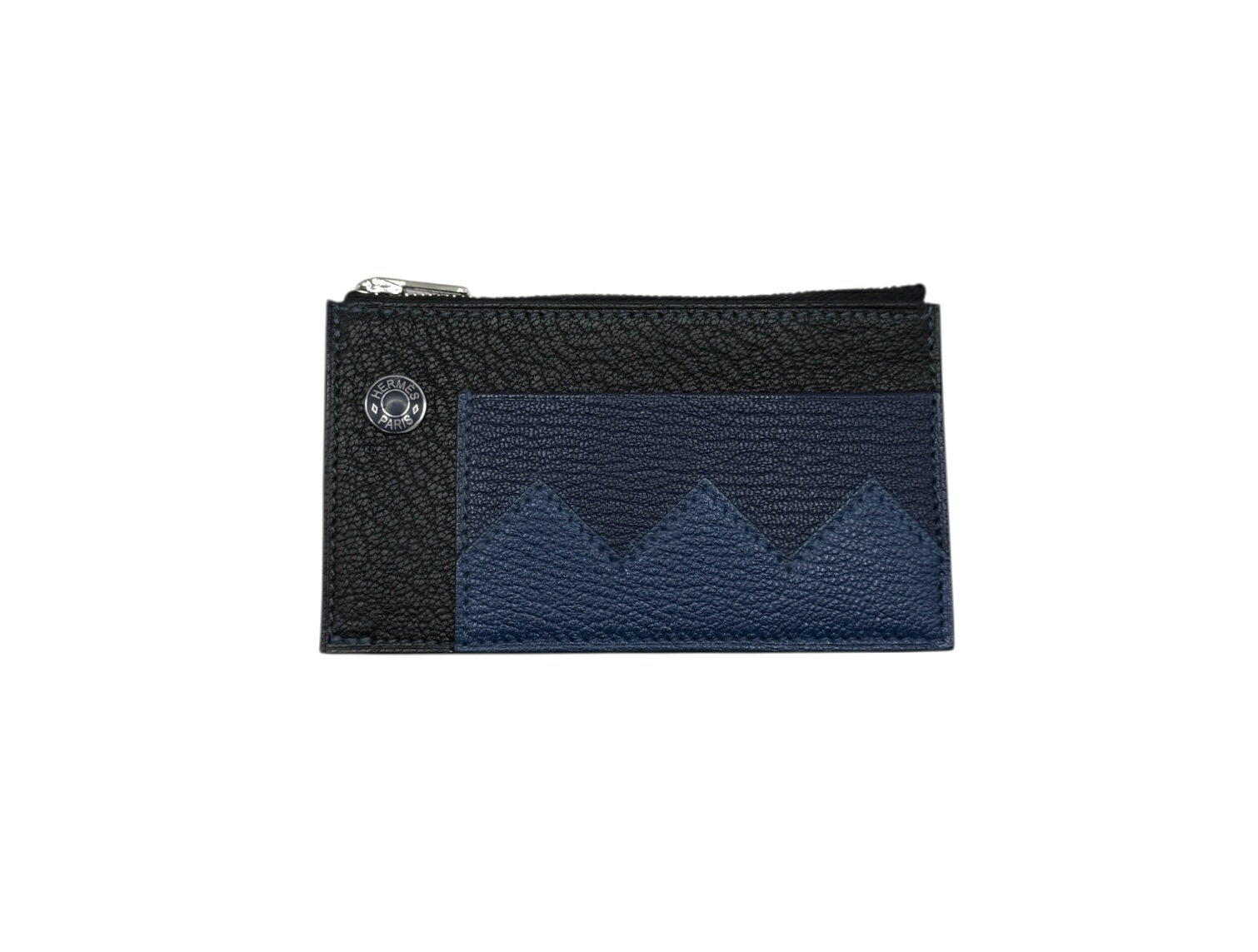 【美品】HERMES エルメス クロコダイル フラグメントケース コインケース 財布 シェーブル ブラック ネ..