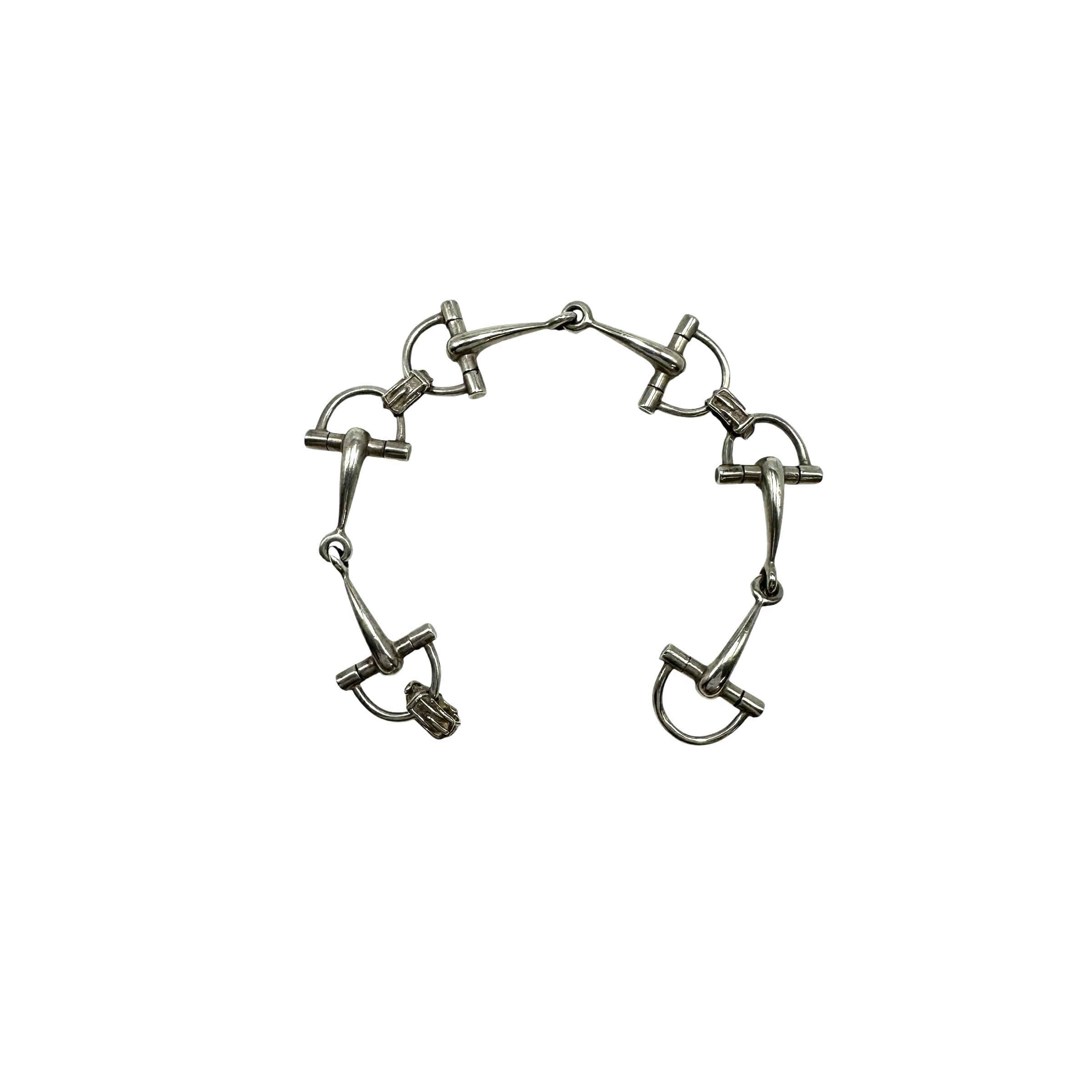 【美品】HERMES エルメス モールデコース ホースビット ブレスレット シルバー 800