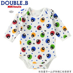 DOUBLE.B/ミキハウスダブルB★アフロプリント★長袖ボディシャツ【size70c/80c/90cm】