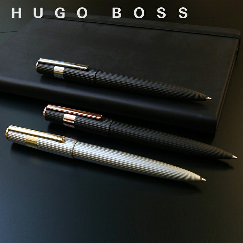 公式 HUGO BOSS ボールペン ギア ピンストライプ 筆記具 ブランド 高級 メンズ 男性 ギフト プレゼント 父の日 敬老の日 ブラック クローム シルバー ゴールド ローズゴールド 大人 ビジネス