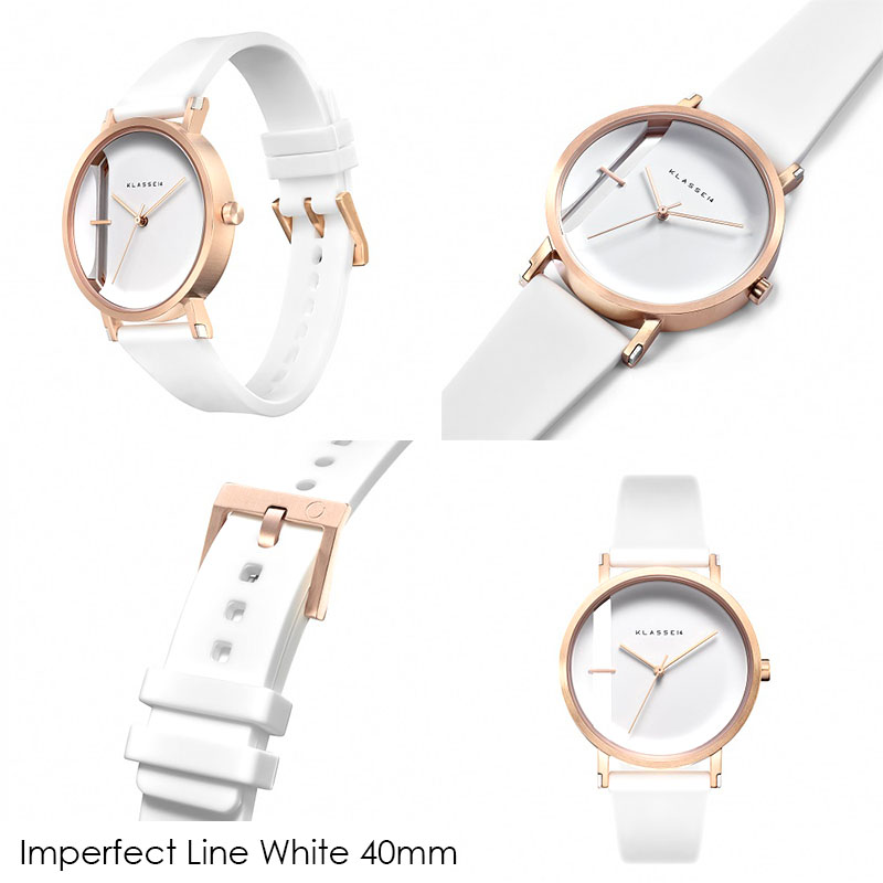 正規販売 2年保証 ペアウォッチ KLASSE14 クラスフォーティーン クラス14 Imperfect LINE White 時計 腕時計 40mm 32mm メンズ ユニセックス レディース ペア シリコン製ストラップ レザーストラップ WIM21RG022M WIM21RG022W