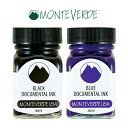 公式 MONTEVERDE モンテベルデ ミニボトル パーマネントインク ブラック ブルー 30ml ボトルインク 瓶インク 万年筆 ガラスペン 耐年性 筆記具...